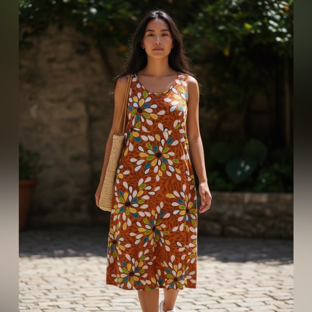 Kamehameha 1960’s Vintage Vibrant Floral Mod Style Hawaiian Dress RARE Size 4